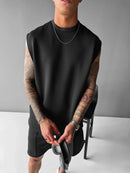 2025 Verão Estilo Europeu Casual Fitness Esportes Diário Regata com Respirável Grande Abertura