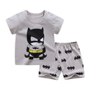 Conjuntos de roupas infantis Meninos Cartoon Print Tshirt Simples Moda Tees Shorts Novos Tops Bonitos Fatos de Treino Crianças Manga Curta Tops Shorts