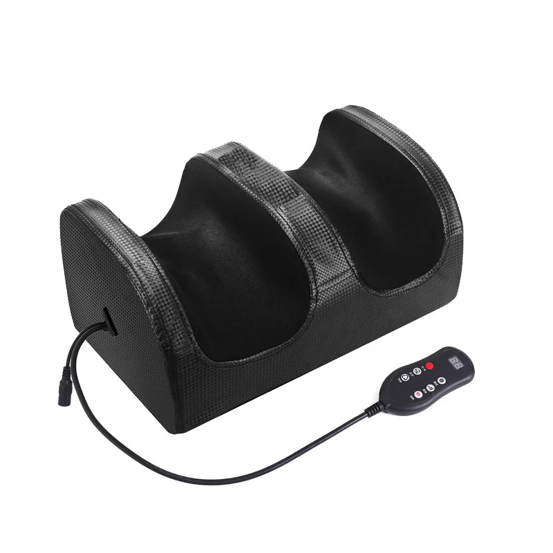 Massageador de Pés Elétrico com Aquecimento, Terapia de Compressão Quente, Shiatsu, Rolo de Amassamento para Relaxamento Muscular e Alívio da Fadiga - Máquina de Spa para Pés