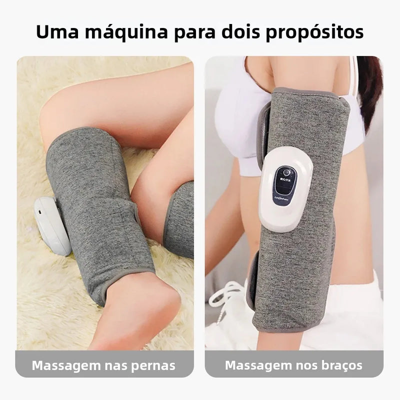 Massageador de Panturrilha Elétrico com Aquecimento, Amassamento e Pressão de Ar - Massageador de Pernas para Circulação Sanguínea, Compressão de Ar para Pernas, Sem Fio