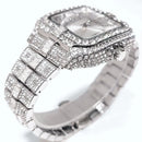 UNIGUET Relógio de Quartzo Azul Para Homens Moda Praça Iced Out Relógio Homem Hip Hop Diamante Jóias Relógio de Pulso Rock Boy Reloj Hombre