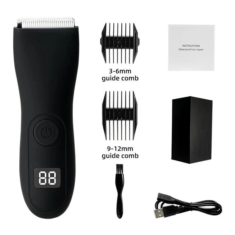 Aparador de Pêlos Corporais para Homens Bolas Mulheres Lady Shaver Remoção de Pêlos Aparador de Biquíni Aparador de Virilha & Corpo Barbeador Braço Barba Navalha