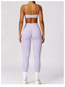 Sexy Fitness Treino Mulheres Conjunto de Ioga Treino Sem Costura Sportswear Roupas de Ginástica Sutiã Esportivo Top Leggings de Cintura Alta Ternos Esportivos