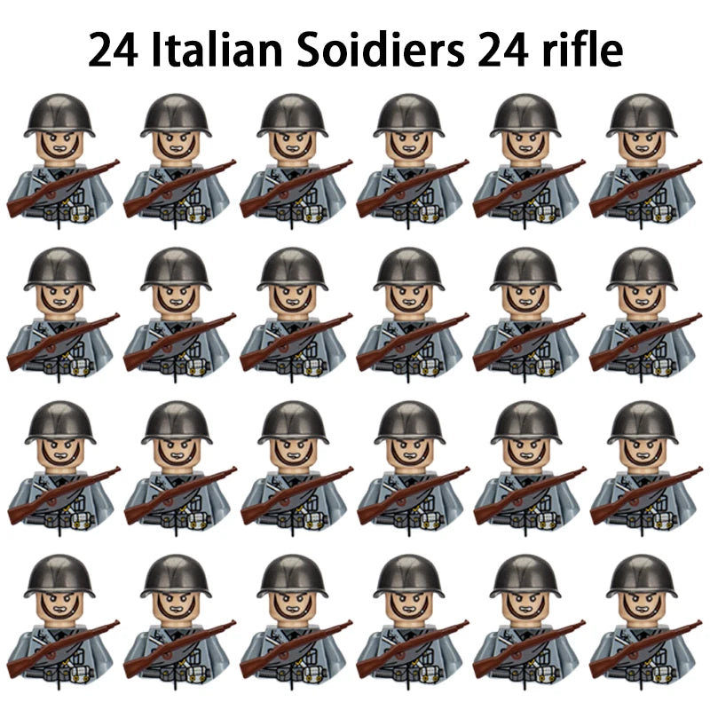 40 pcs/lote ww2 personagens militares wwii soldados do exército blocos de construção montagem de tijolos do exército nacional armas brinquedos para crianças