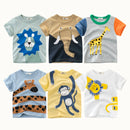 2024 Verão Meninas Meninos Camisetas Sólidas Roupas 100% Algodão Puro Manga Curta Amarelo Vermelho Verde Crianças UnderShirt Bottomming Roupas