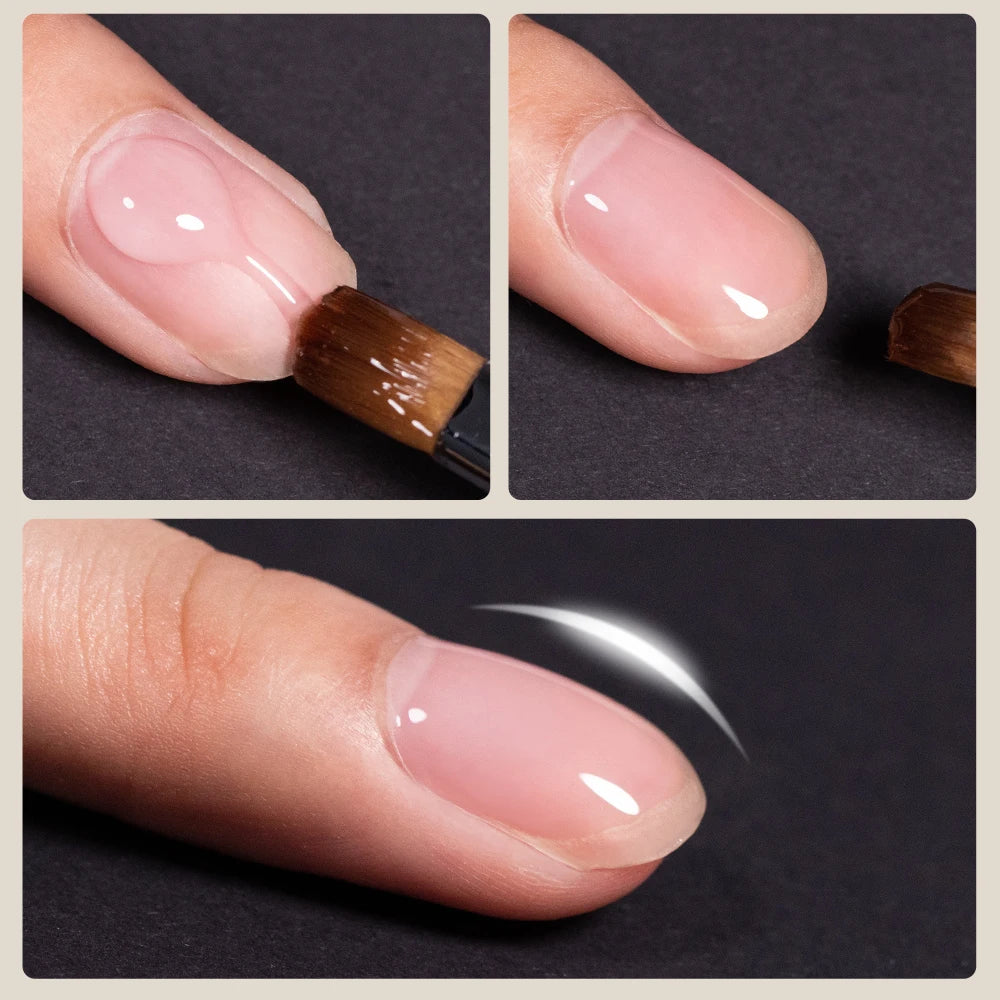 Esmalte em Gel Autonivelante 15ML Livre de Hema Gel Transparente Rígido Extensão de Unhas Modelagem 3D Cola para Strass Removedor de Verniz UV