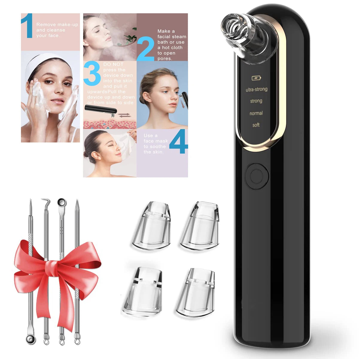 Aspirador de Cravos Limpador de Acne Remoção