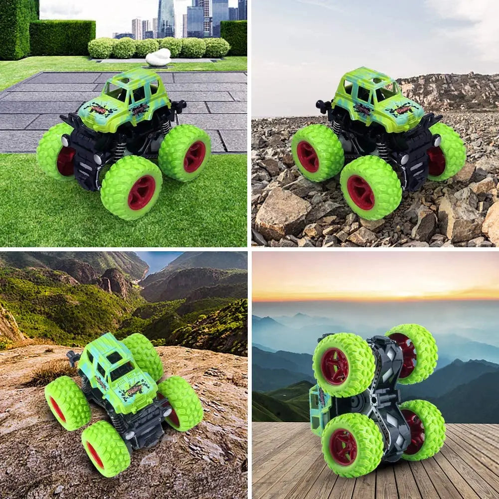 Puxe para trás o carro de brinquedo Rotação inercial do carro Veículo off-road com tração nas quatro rodas SUV Racing Power Car Toy CarGift para crianças
