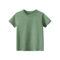 2024 Verão Meninas Meninos Camisetas Sólidas Roupas 100% Algodão Puro Manga Curta Amarelo Vermelho Verde Crianças UnderShirt Bottomming Roupas