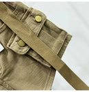 Shorts jeans de bolso grande para mulheres elásticas finas 2024 novas calças cargo curtas de cintura alta primavera/verão para meninas legais calças jeans quentes