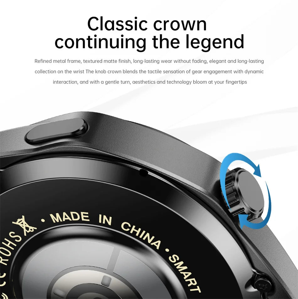 Para HUAWEI GT5 Pro GPS NFC Relógio Inteligente Masculino 360 * 360 Tela AMOLED Frequência cardíaca Bluetooth Chamada IP67 Homem à prova d'água Smartwatch 2024