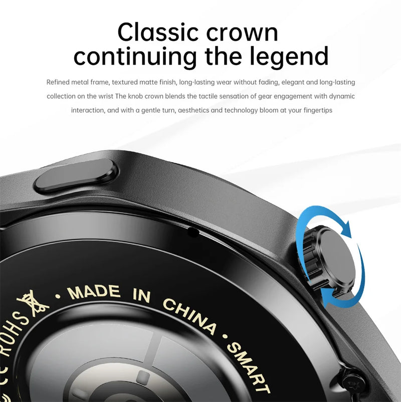 Para HUAWEI GT5 Pro GPS NFC Relógio Inteligente Masculino 360 * 360 Tela AMOLED Frequência cardíaca Bluetooth Chamada IP67 Homem à prova d'água Smartwatch 2024