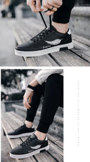 Homens brancos Calçados Esportivos Moda Homens Sapatos Casuais Homem de Couro Flats Conforto Resistente Tênis Casuais Masculinos Zapatillas De Hombre