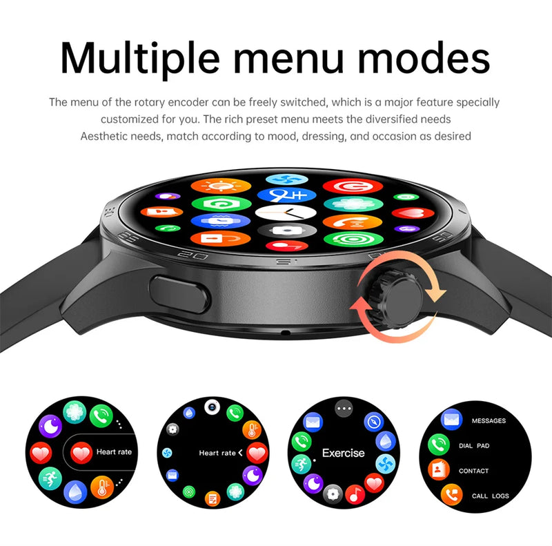 Para HUAWEI GT5 Pro GPS NFC Relógio Inteligente Masculino 360 * 360 Tela AMOLED Frequência cardíaca Bluetooth Chamada IP67 Homem à prova d'água Smartwatch 2024