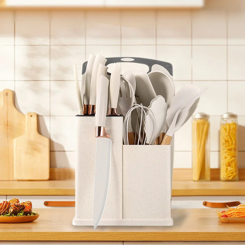 Conjunto de utensílios de cozinha de silicone