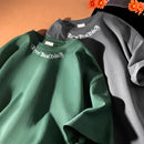 Camisetas grandes masculinas, camiseta branca de algodão 5XL para homens, casual, verão, moda, estampa de letras, gola, camisetas, roupas masculinas