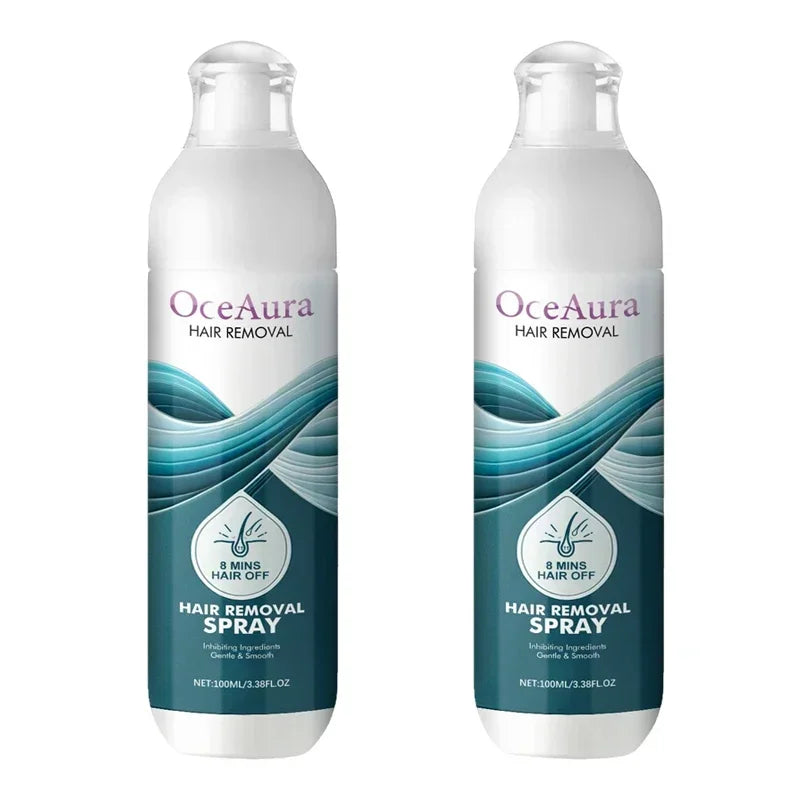 100 ML Spray de Depilação Rápida Indolor Inibidor de Crescimento de Cabelo Perna Braço Axila Depilatória Permanente Para Mulheres Homens Pele Suave e Sedosa