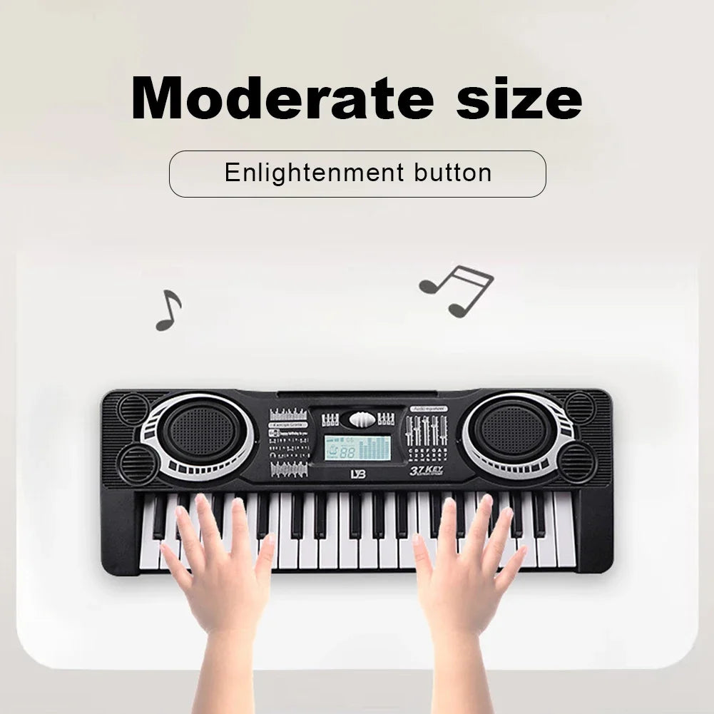 Piano Eletrônico Digital Crianças Brinquedo Educativo Portátil 37 Teclas Teclado de Piano Eletrônico Crianças Instrumento Musical