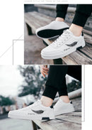 Homens brancos Calçados Esportivos Moda Homens Sapatos Casuais Homem de Couro Flats Conforto Resistente Tênis Casuais Masculinos Zapatillas De Hombre