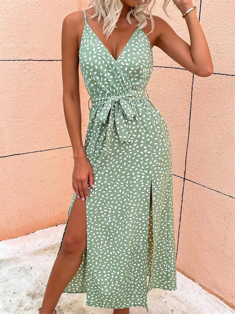 Verão Mulheres Backless Floral Vestido Impresso, Vestidos Longos, Roupas Femininas, Vestido Feminino, Vestidos de Praia Femininos, Mulheres Sexy Traje Mulheres