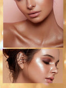 Spray Iluminador com Glitter Perolado, Óleo Loção, Iluminador Líquido para Rosto, Corpo, Pescoço e Cabelo, Brilho Duradouro para Maquiagem