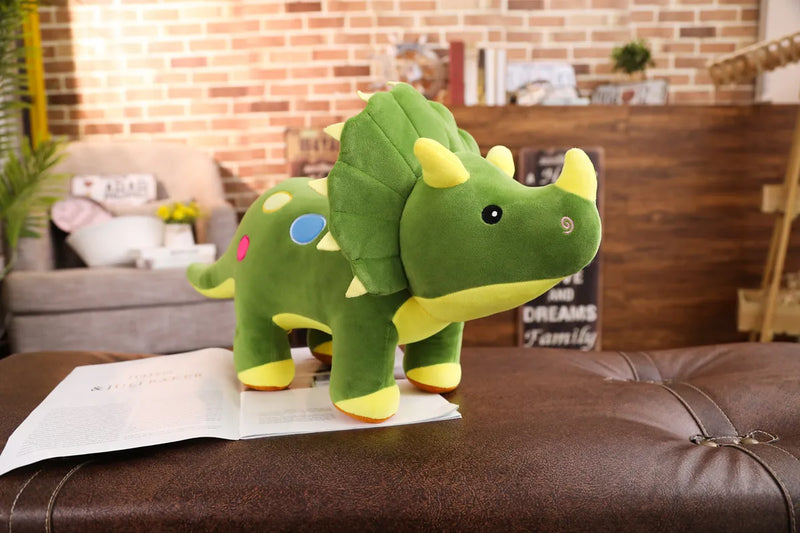 Criativo Grande Pelúcia Triceratops Macio Stegosaurus Brinquedo de Pelúcia Dinossauro Boneca Brinquedo de Pelúcia Crianças Dinossauros Brinquedo Presentes de Aniversário