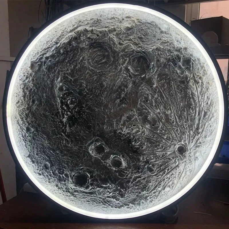 Lâmpada de parede 3D Crater moderna Luxo Redondo Tridimensional Alívio Lua Design Embelezado Decoração de Casa 3 Cor Lâmpada Mural