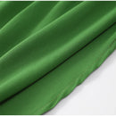 Moda Feminina Chiffon Plissado Lace Up Cintura Alta Mini Vestido Chic Verde Oco Out Manga Cheia A Linha de Vestidos Senhora Vestes de Praia