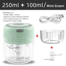 Mini triturador de alho elétrico sem fio 100ml / 250ml Picador portátil Carregamento USB Gengibre Pimentão Máquina de espremer vegetais Cozinha