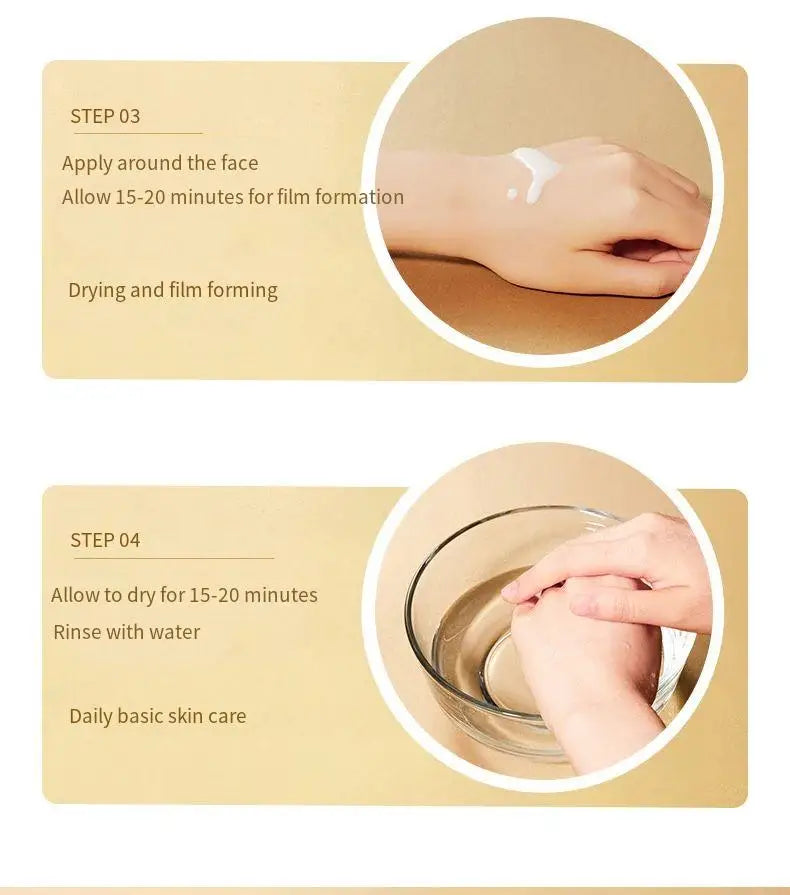 1 Caixa de Máscara em Pó Liofilizado de Peptídeo de Colágeno Set Levanta e Firme o Rosto em V Ácido Hialurônico Clareia, Hidrata e Rejuvenesce a Pele