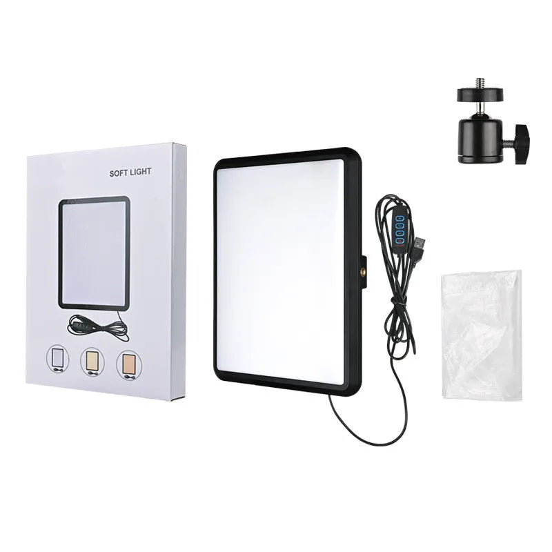 Luz de Videoconferência LED para Fotografia, Luz de Preenchimento Dimmable para Estúdio de Fotografia, Lâmpada de Preenchimento para Transmissão ao Vivo no Tiktok e Youtube