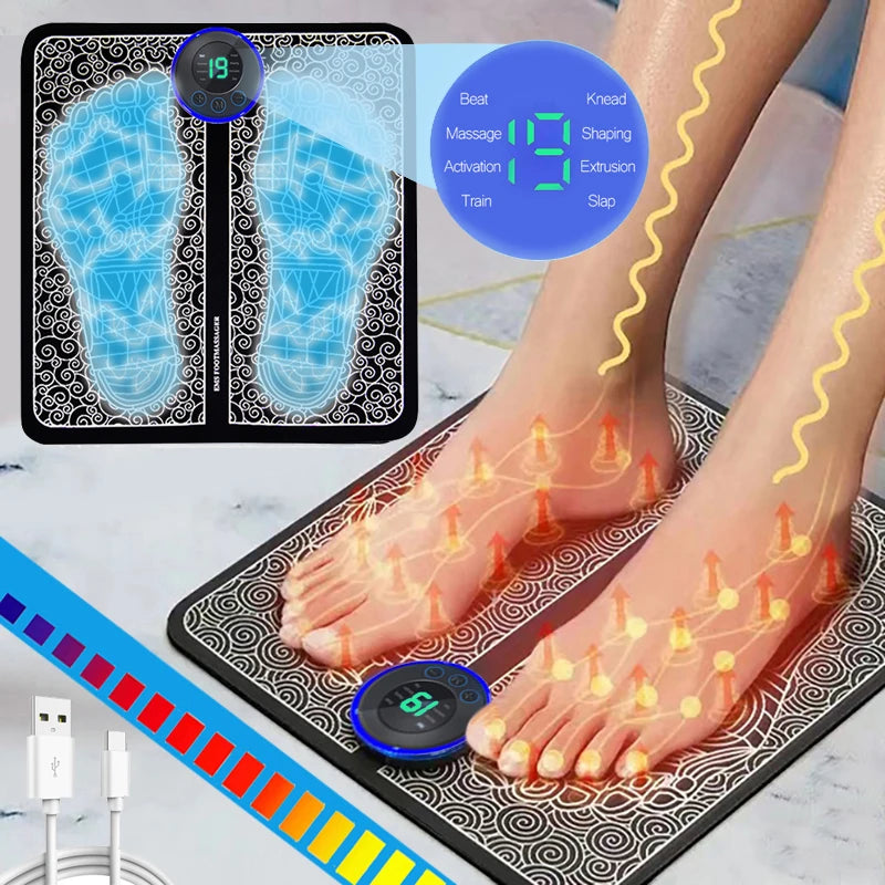 Massageador de pés elétrico Almofada de massagem muscular Treinador de relaxamento para massagem Fitness Esporte ao ar livre Casa Família Relaxar