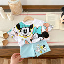 Verão Minnie Disney impresso T-shirt casual fashion set meninas bebê manga curta sportswear bonito Tshirts para crianças slim fit set