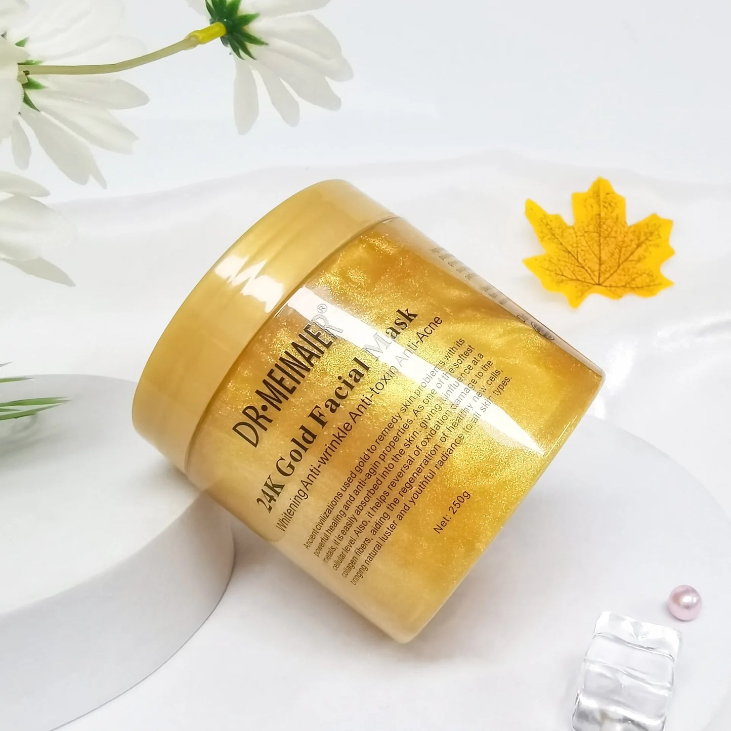 Máscara facial de sono reparadora com colágeno e ouro 24K 250g