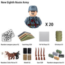 40 pcs/lote ww2 personagens militares wwii soldados do exército blocos de construção montagem de tijolos do exército nacional armas brinquedos para crianças