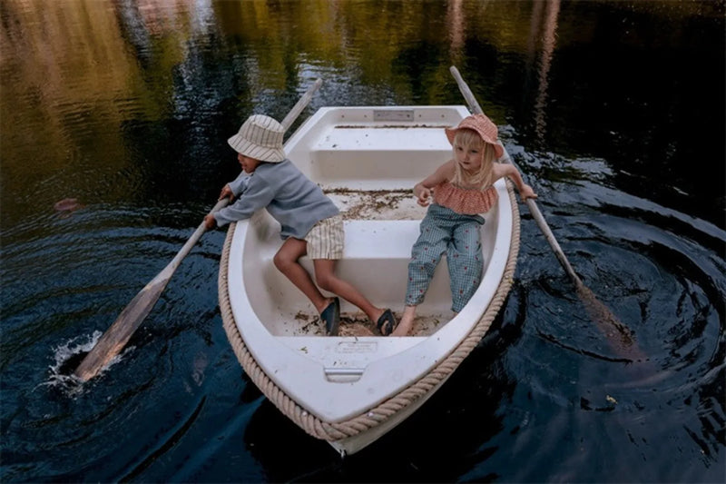 2024 Verão Floess Roupas Infantis Bebê Meninas Vestido de Algodão Xadrez Morango Manga Curta Camisetas Shorts Ternos Roupas Infantis