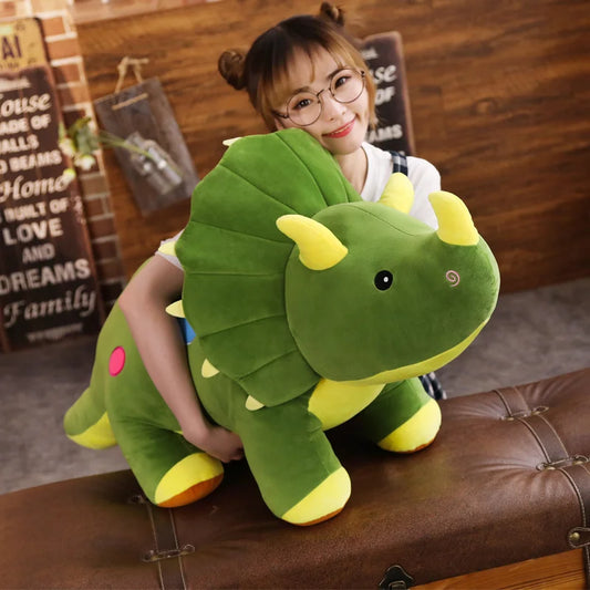 Criativo Grande Pelúcia Triceratops Macio Stegosaurus Brinquedo de Pelúcia Dinossauro Boneca Brinquedo de Pelúcia Crianças Dinossauros Brinquedo Presentes de Aniversário