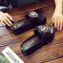 Chinelos Sapatos de Verão Mulheres Plataforma Design Slides Letras Da Moda Senhoras Sapatos Chinelo Casual Fora Antiderrapante Chinelos Sandálias