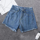 2023 Verão Mulher High Haist Jeans Shorts Moda Ásperas Denim Calças Curtas Colegial Calças Casuais Azul Preto Branco Jeans