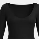 Vestidos femininos Mia Muse para todas as estações Namoro francês Cor sólida Bainha de alface Manga comprida Decote redondo Mini vestido de festa com babados