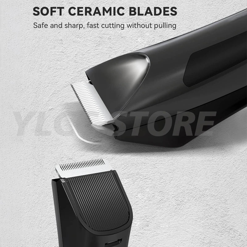 Máquina de corte de cabelo profissional Aparador de barba Barbeador elétrico para homens Áreas íntimas Máquina de barbear de cabelo Máquina de barbear de segurança Navalha Clipper