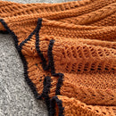 SINGREINY Verão Suave Ternos de Tricô Mulheres Botão Design Manga Curta O Pescoço Tops + Bodycon Saia Gancho Flor Oco 2pcs Set