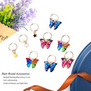 20 Peças Presilhas de Trança Borboleta Acessórios de Cabelo com Cristais Pingentes de Borboletas Coloridas Charme Pérola Brilhante Acessórios de Cabelo