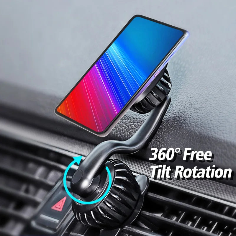Suporte para Celular Móvel, Suporte Magnético Forte para Carro, Bracket Redondo Dobrável 720° para Celulares Universais, Suportes para Montar no Carro Novo