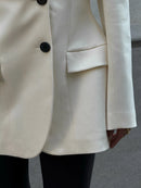 Bornladies Outono Inverno Cintura Fina Chic Blazer Casacos Senhoras Escritório Senhoras Trespassado Moda Ternos Jaqueta Roupas Femininas