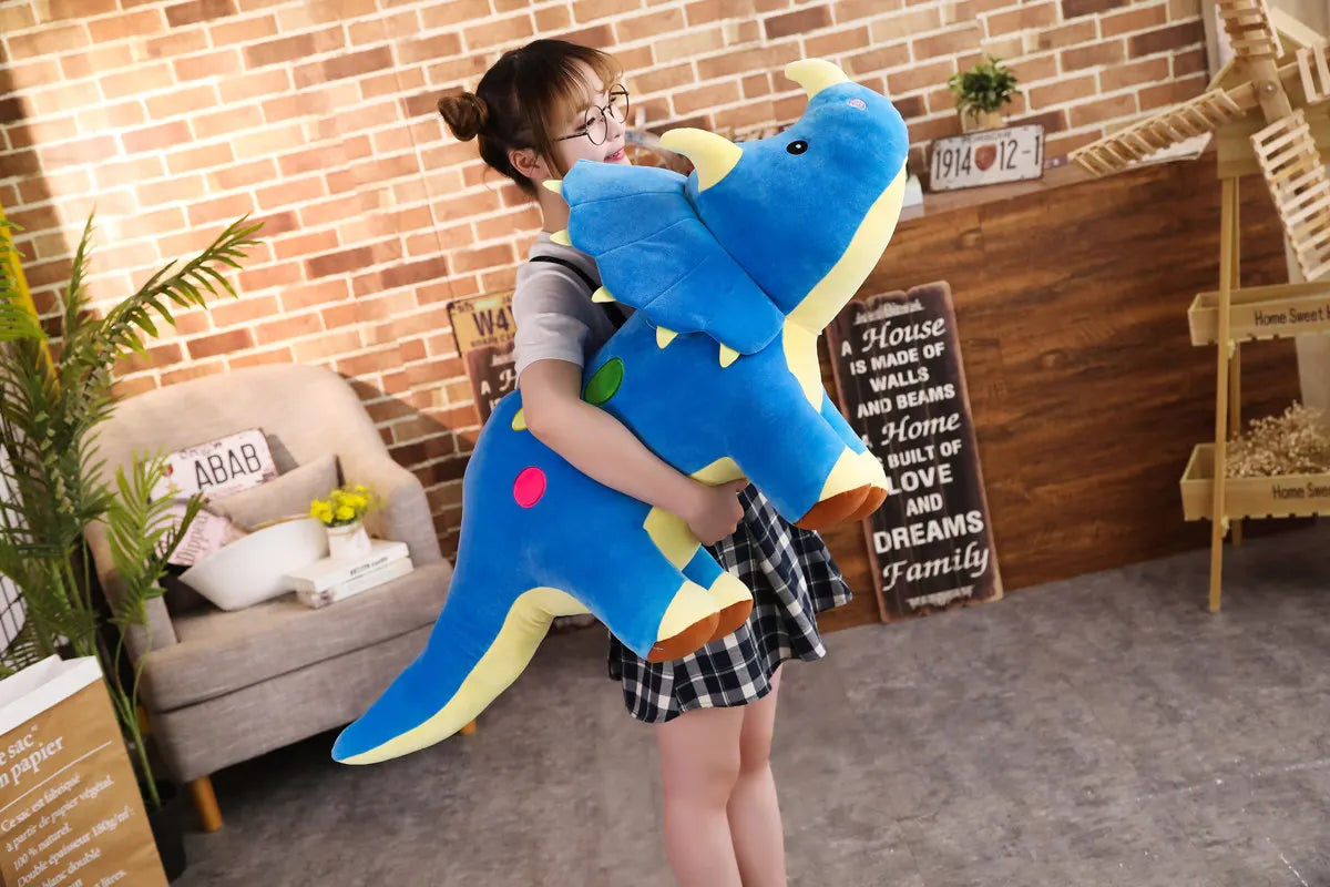 Criativo Grande Pelúcia Triceratops Macio Stegosaurus Brinquedo de Pelúcia Dinossauro Boneca Brinquedo de Pelúcia Crianças Dinossauros Brinquedo Presentes de Aniversário