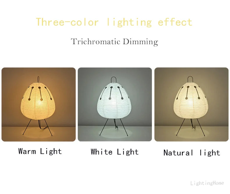 Design japonês Akari Wabi-sabi Yong Candeeiro de Mesa Impresso Lâmpada de Papel de Arroz Quarto Decoração de Mesa