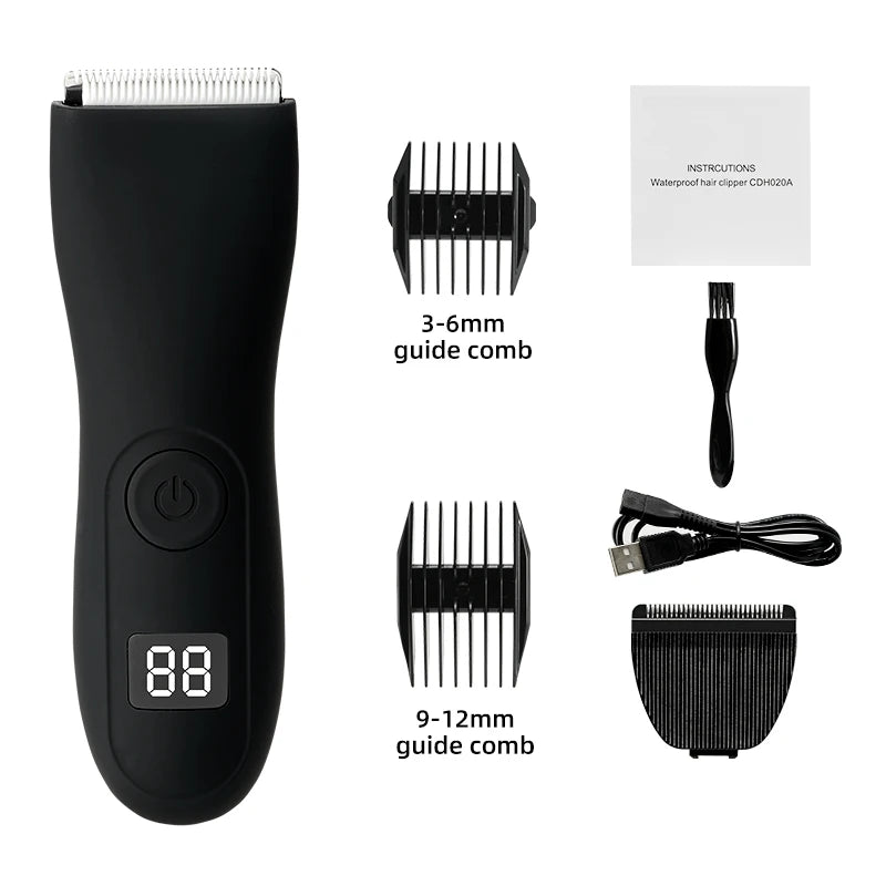 Aparador de Pêlos Corporais para Homens Bolas Mulheres Lady Shaver Remoção de Pêlos Aparador de Biquíni Aparador de Virilha & Corpo Barbeador Braço Barba Navalha