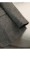 Outono Inverno Novo Blazer Casacos Jaquetas de Lã Feminina Manga Comprida Entalhado Vintage Grosso Outerwears Roupas Femininas Elegantes