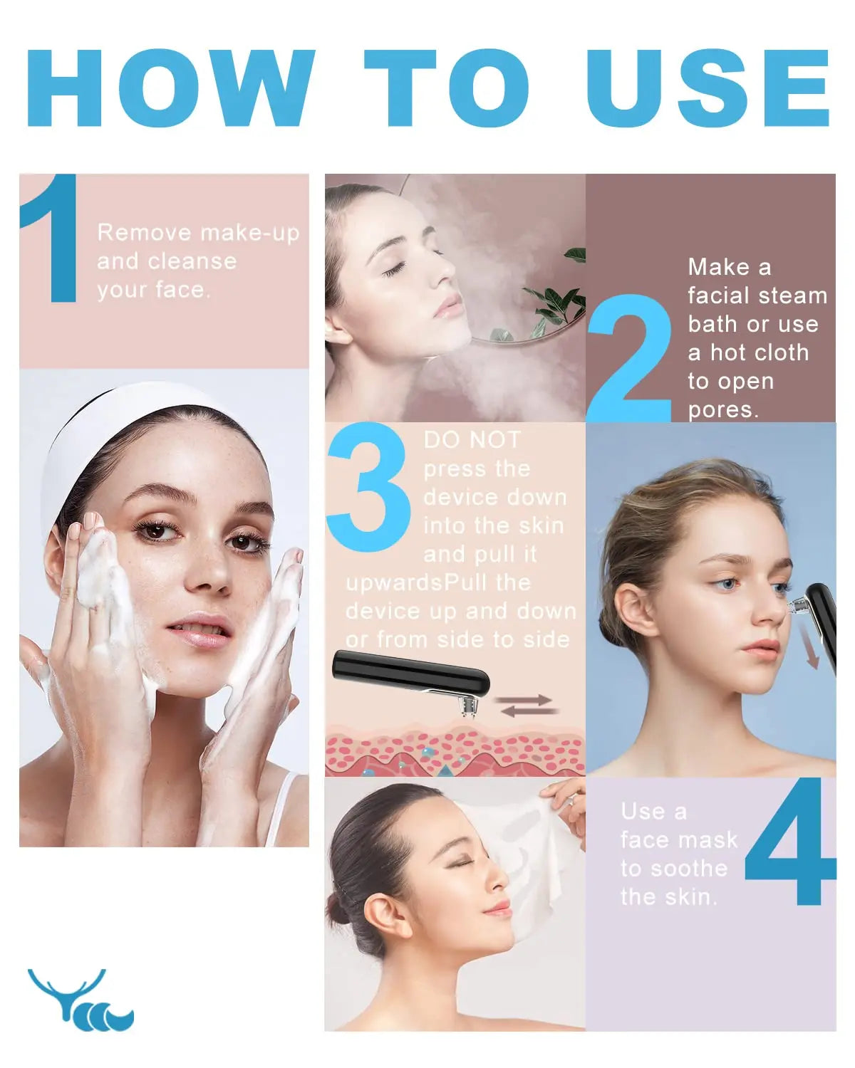 Aspirador de Cravos Limpador de Acne Remoção
